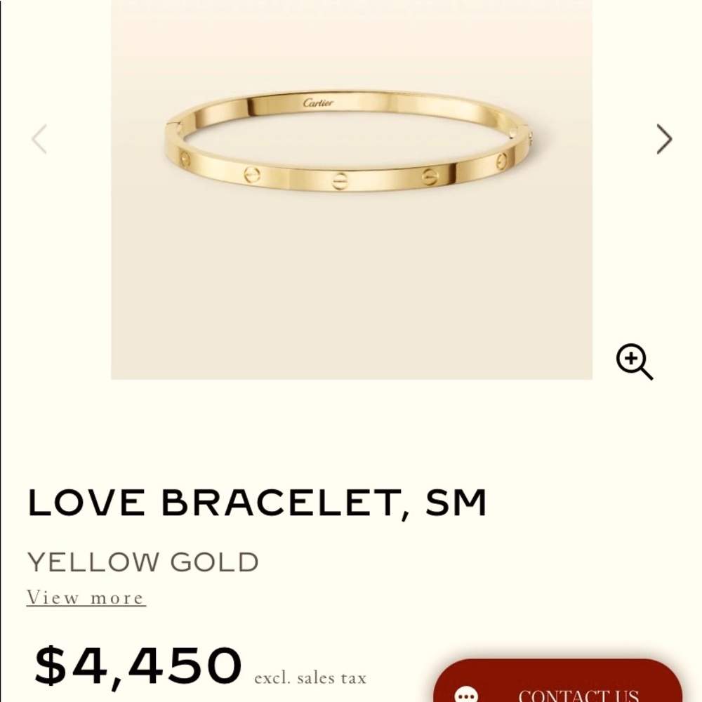 Authentic Cartier Love Bangle Bracelet